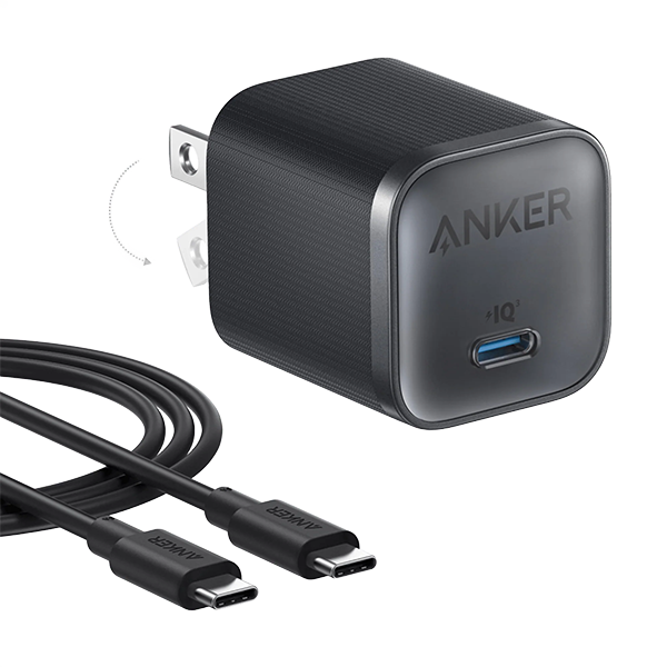 Anker Nano Charger (45W) with USB-C to USB-C Cable